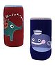 NeonateCare Adjustable Reusable Stretchable Baby Feeding Bottle Cover Pack of 2 - Blue & Red