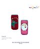 NeonateCare Stretchable Baby Feeding Bottle Cover Sleeves Cartoon Prints With Holding Strap Suitable for 120ml 220ml 240ml Slim Neck Feeding Milk Feeder Bottles(Pack of 2)  (Red purple)