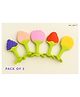 NeonateCare Baby Teething Toys Pack of 5 - Silicone BPA Free Natural Organic Freezer Safe Teethers for Newborn Infant -  Soft & Textured - Babies Shower Gift (Pack of 5)