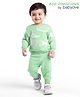 Babyoye 100% Cotton with Eco Jiva Finish Full Sleeves Camo Design Sweater Set - Green