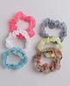Tipy Tipy Tap Set Of 6 Frilled Scrunchies - Multi Colour