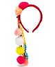 Tipy Tipy Tap Pom Pom Detailed  Hair Band - Red