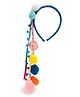 Tipy Tipy Tap Pom Pom Detailed  Hair Band - Blue