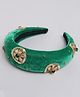 Tipy Tipy Tap Ethnic Gota Embellished Hair Band - Green