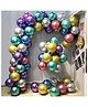 Untumble Metallic Mirror Finish Latex Chrome Balloons Multicolor - Pack of 50