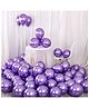 Untumble Metallic Mirror Finish 25cm Purple Latex Chrome Balloons for Birthday Baby Shower Decoration - Pack of 50