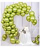 Untumble Metallic Mirror Finish 25cm Light Green Latex Chrome Balloons for Birthday Decoration - Pack of 50