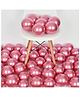 Untumble Metallic Mirror Finish 25cm Rose Pink Latex Chrome Balloons for Birthday Decoration - Pack of 50