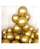 Untumble Metallic Mirror Finish 25cm Gold Latex Chrome Balloons for Birthday Decoration Pack of 50