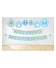 Untumble Blue Welcome Home Baby Boy Decoration Kit with Welcome Little Man Banner - Pack of 7