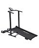 Reach T 90 PT Manual Foldable Treadmill for Home Workout with Push-Up Bar Twister & Wheels - Black