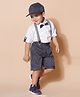 AJ Dezines Half Sleeves Striped Designed 5 Piece Party Set -  Black