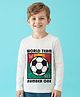 Doreme Single Jersey Full Sleeves T-Shirt Text Printed - Snow White