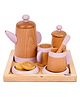 NESTA TOYS Wooden Tea Set Kitchen Toys Pretend Play Food Sets - 10 Pieces