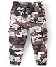 Babyhug Cotton Spandex Full Length Elasticated With Stretch Trouser Camouflage Print - Brown