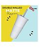 KARBD Double Walled Plastic Acrylic Matte Finish Straw Sipper Tumbler With Lid Silver Slate 750 ml
