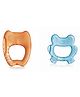 BeeBaby Frog & Owl Teethers for  BPA Free Cooling Water Filled Baby Teether with Carry Case for Babies Soothes Infants Gums Pack of 2 - Blue & Orange