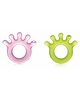 BeeBaby Fingers Teethers BPA Free Cooling Water Filled Baby Teether with Carry Case for Babies Soothes Infants Gums Pack of 2 - Pink & Green