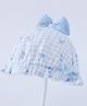 Bonfino Cotton Free Size Bucket Hat with Bow & Cherry Print Blue - Diameter 46 cm