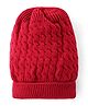 Pine Kids Woollen Beanie Cap Maroon - Diameter 13 cm