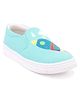IMAGINO Rocket & Rainbow Hand Painted Slip On Shoes - Blue