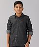Kiddopanti Full Sleeves Solid Denim Shirt - Black