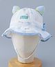 Babyhug Cotton Bucket Hat with Text Print Blue - Diameter 50 cm