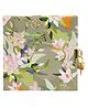 Goldbuch Secret Diary with Lock & Key 96 Pages Royal Lilly Green Art Print by Turnowsky with Gold or Silver Stamping - Multicolor