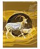Goldbuch Antelopes Art Print by Turnowsky with Gold or Silver Stamping Blank A5 Notebook Acid Free Pages - 200 Pages