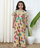 READIPRINT Half Sleeves Flower Block Printed & Gota Lace Embellished Choli With Coordinating Lehenga - Cream