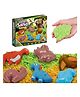 KolorFish Sand Toys for Toddlers Dinosaur Play Sand Kit Includes 500g Sand 8 Dinosaur Sand Molds Tray 5 Modeling Tools and Accessories for Boys and Girls- Multicolor