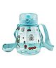 KolorFish BPA Free 1500ML Cute Cartoon Water Bottle with Straw and Strap for Adult and Kids Gym Sports Outdoors | 3D & 2D Stickers Included (Blue)