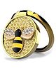 KolorFish Phone Ring Holder Finger Kickstand Mobile Ring Holder Finger Grip 360 Degree Rotation, with Crystal Stone Enamel Bee- Gold