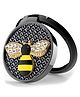 KolorFish Phone Ring Holder Finger Kickstand Mobile Ring Holder Finger Grip 360 Degree Rotation with Crystal Stone Enamel Bee- Black
