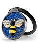 KolorFish Phone Ring Holder Finger Kickstand Mobile Ring Holder Finger Grip 360 Degree Rotation with Crystal Stone Enamel Bee- Blue