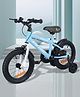 R For Rabbit Vroom Bicycle for Kids Cycle for 3 to 5 Years Boys & Girls 14T Inches | Training Wheels| 90% Installed (Lake Blue)