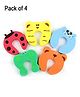 Luvlittle Animal Shaped Foam Door Stopper Multicolor - Pack of 4