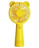 KolorFish Portable Handheld USB Rechargeable Fan 3 Speeds 4 Hours Bear Ear - Yellow