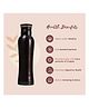 Sarveda Curved Vintage Copper Water Bottle with Cleaning Brush-  1000 ml