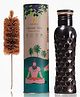Sarveda Curved Vintage Diamond Groove Water Bottle with Cleaning Brush - 1000 ml