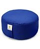 Sarveda Cylindrical Meditation Cushion made from Buckwheat Hulls - Royal Blue
