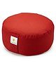 Sarveda Cylindrical Meditation Cushion made from Buckwheat Hulls - Red