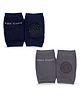 Chinmay Kids Knee Pads with Anti-Slip Padded Stretchable Elastic Cotton Soft Comfortable Pack of 2 - Dark Blue & Grey