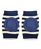 Chinmay Kids Crawling Anti-Slip Padded Stretchable Elastic Cotton Soft Breathable Comfortable Knee & Elbow Cap with Lining Pattern - Blue