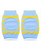Chinmay Kids Crawling Anti-Slip Padded Stretchable Elastic Cotton Soft Breathable Comfortable Knee & Elbow Cap with Lining Pattern - Sky Blue