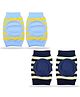 Chinmay Kids Crawling Anti-Slip Padded Stretchable Elastic Cotton Soft Breathable Comfortable Knee & Elbow Cap with Lining Pattern Pack of 2 - Multicolour