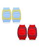 Chinmay Kids Crawling Anti-Slip Padded Stretchable Elastic Cotton Soft Breathable Comfortable Knee & Elbow Cap with Lining Pattern Pack of 2 - Multicolour