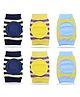 Chinmay Kids Crawling Anti-Slip Padded Stretchable Elastic Cotton Soft Breathable Comfortable Knee & Elbow Cap Safety Protector with Lining Pattern Pack of 3  - Multicolour