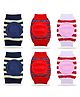 Chinmay Kids Crawling Anti-Slip Padded Stretchable Elastic Cotton Soft Breathable Comfortable Knee & Elbow Cap Safety Protector with Lining Pattern Pack of 3  - Multicolour