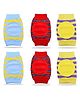 Chinmay Kids Crawling Anti-Slip Padded Stretchable Elastic Cotton Soft Breathable Comfortable Knee & Elbow Cap Safety Protector with Lining Pattern Pack of 3  - Multicolour